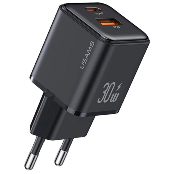 Зарядний блок живлення USB+Type-C Usams US-CC189 30 W 3 А чорний