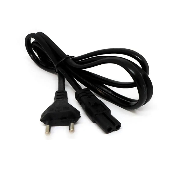 Кабель живлення 2 pin силовий 1.5 м WIRE-003 PVC 300/500V чорний