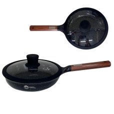 Сковорідка гранітне покриття Higher Kitchen НК-318 з кришкою діаметр 24 см