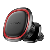 Автотримач для телефона BOROFONE BH124 Roman magnetic car holder (air outlet) Black and Red new