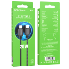 / Кабель BOROFONE BX87 Sharp PD charging data cable for iP Black new
