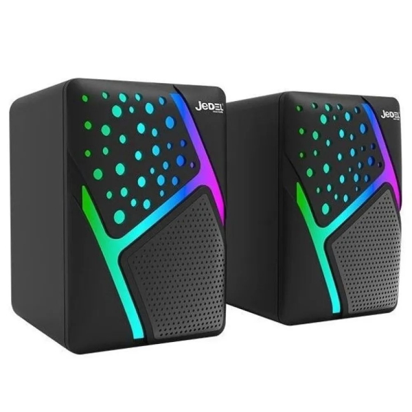 Комп ютерна колонка JEDEL S-527 LED USB+AUX 3W*2 Black new