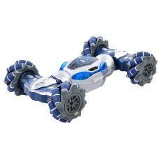 Машинка на радіокеруванні 29 см DH666-79A трюкова звукові та світлові ефекти білий з синім