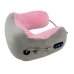 Масажер подушка U-shaped Massage Pillow роликовий сірий з рожевим