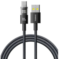 Кабель USB/Type-C 1 м Baseus Display 2 з дисплеєм 100 Вт чорний