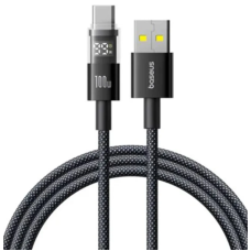 Кабель USB/Type-C 1 м Baseus Display 2 з дисплеєм 100 Вт чорний