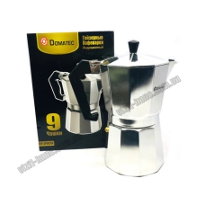 / Гейзерна кавоварка DT-2909 на 9 чашок колір метал для газовых плит