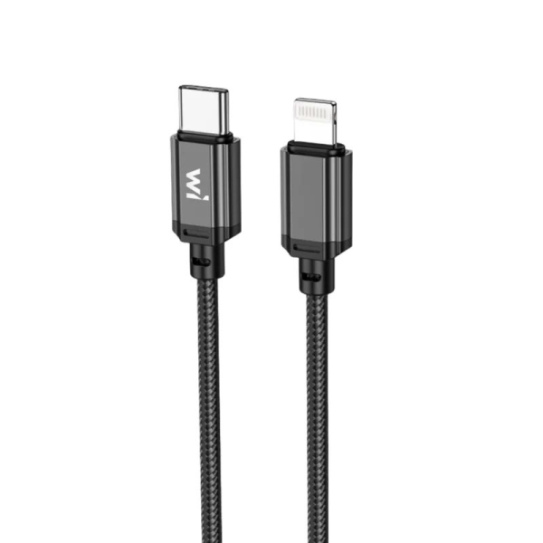 Кабель Wibrand Cobra PD nylon charging data cable for IP 1m Black new