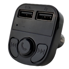 FM трансмітер модулятор CAR X8 Bluetooth 2хUSB MicroSD 3.1 А чорний