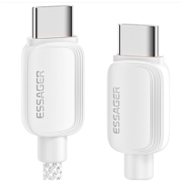 Кабель Type-C/Type-C 1 м ESSAGER Waves 100 Вт 5 А білий