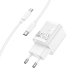 Зарядний пристрій з кабелем USB+Type-C/Type-C 1 м HOCO C149A Charm 30 W 12 V 2.5 А білий