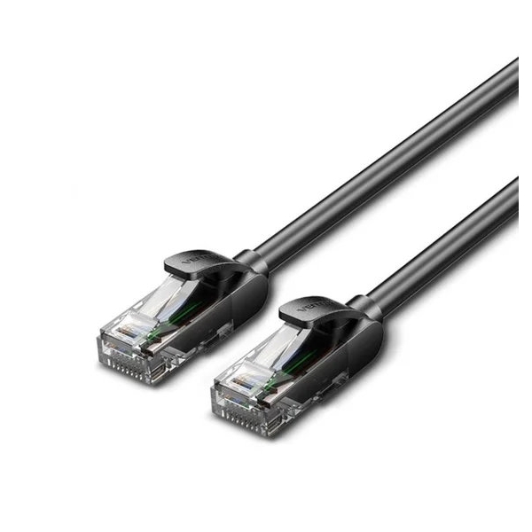 Кабель мережевий патч-корд RJ-45/RJ-45 1.5 м Vention Cat 5e чорний new