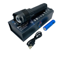 Ліхтар ручний акумуляторний X-BALOG BL-A90-GT100 з ремінцем чорний