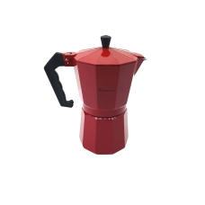 / Гейзерна кавоварка DT-2709 на 9 чашок для газових плит червона