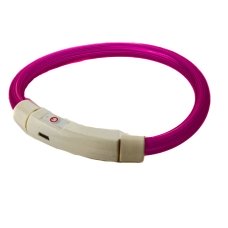 Нашийник трубчатий світлодіодний для собак М 50 см від акумулятора фіолетовий