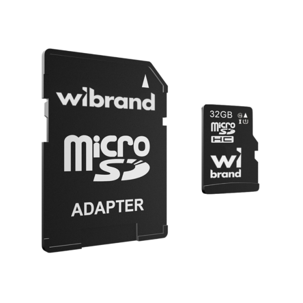 Карта пам'яті 32 GB Wibrand МicroSDНC UHS-I Сlass 10 з адаптером чорний