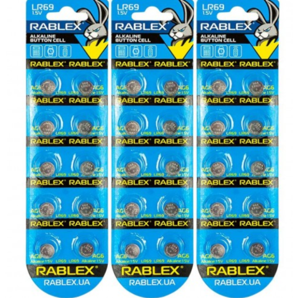 Батарейка RABLEX "таблетка" 1.5V AG6 (LR69) new