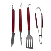 Набір для барбекю та грилю 4в1 Empire 1032 Вуд нержавіюча сталь коричневий