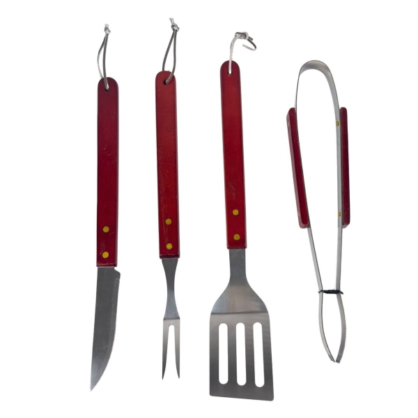 Набір для барбекю та грилю 4в1 Empire 1032 Вуд нержавіюча сталь коричневий