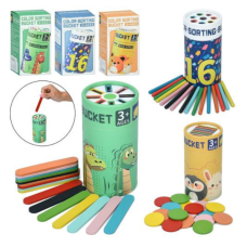 Дерев'яна іграшка Пазли MD 1371 (54шт) навчальний набір (лічильні кольорові палички або фішки) new