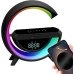Колонка портативна з годинником Smart BT-3401 бездротова зарядка Bluetooth LED чорний