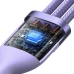 Кабель 3в1 USB+Type-C/Apple Lightning+Type-C+microUSB 1.2 м Baseus Flash Series Ⅱ 100 Вт фіолетовий