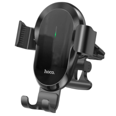 Тримач для гаджетів на дефлектор Hoco CA105 Guide з бездротовою зарядкою пластик чорний