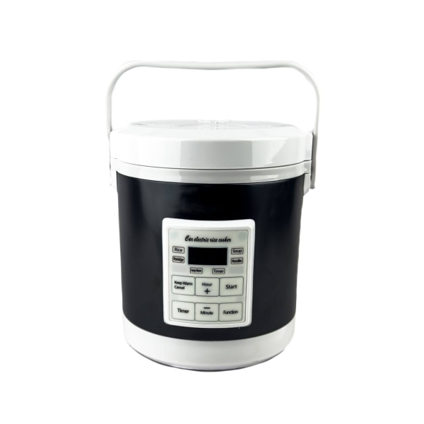 Автомобільна мультиварка 1.6 л 12-24 В від прикурювача білий з чорним