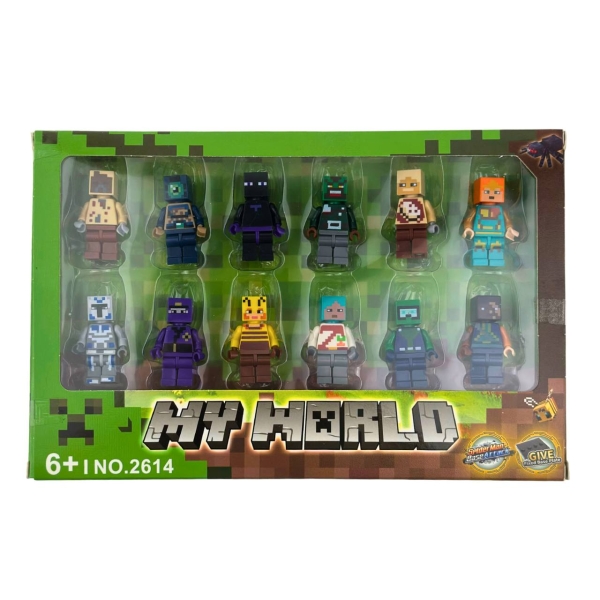 Ігровий набір 12в1 Minecraft My World 2614-1 з аксесуарами