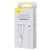 Кабель 3в1 USB+Type-C/Apple Lightning+Type-C+microUSB 1.2 м Baseus Flash Series Ⅱ 100 Вт фіолетовий