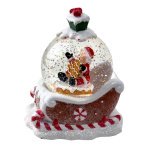 Нічник музичний новорічний LED Куля на санях HC-Q067 від батарейок 17 х 15 х 13 см різнобарвний