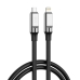 Кабель Type-C/Apple Lightning 1 м XO NB-Q252A 27 Вт чорний Кабель Type-C/Apple Lightning 1 м XO NB-Q252A 27 Вт чорний