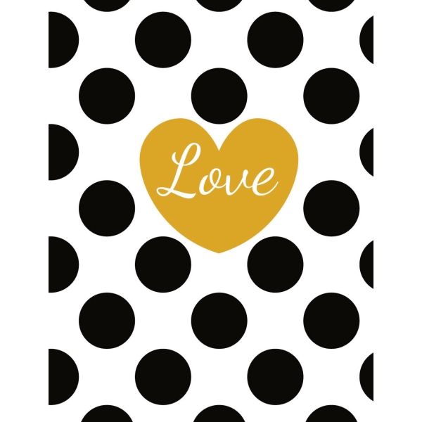 / Блокнот В6 Астра Love Golden heart 80 листов условная клетка на резинке