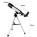Телескоп дзеркально-лінзовий астрономічний Telescope F36050 HA-152 на штативі сріблястий