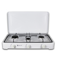 Настільна плита газова 3 конфорки Yucel О-300 метал 1850 Вт білий