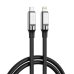Кабель Type-C/Apple Lightning 1 м XO NB-Q252A 27 Вт чорний