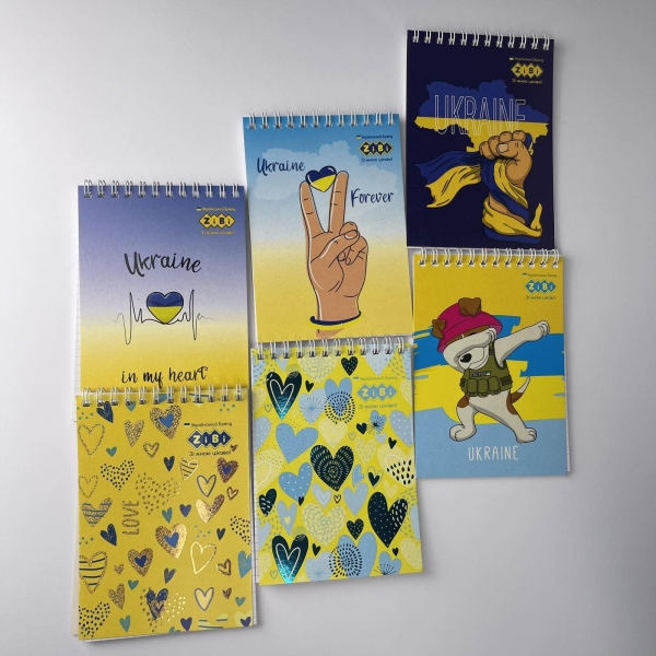 / Блокнот А6 40л ZiBi ZB12134 Patriot Motion  картон спир.вверх