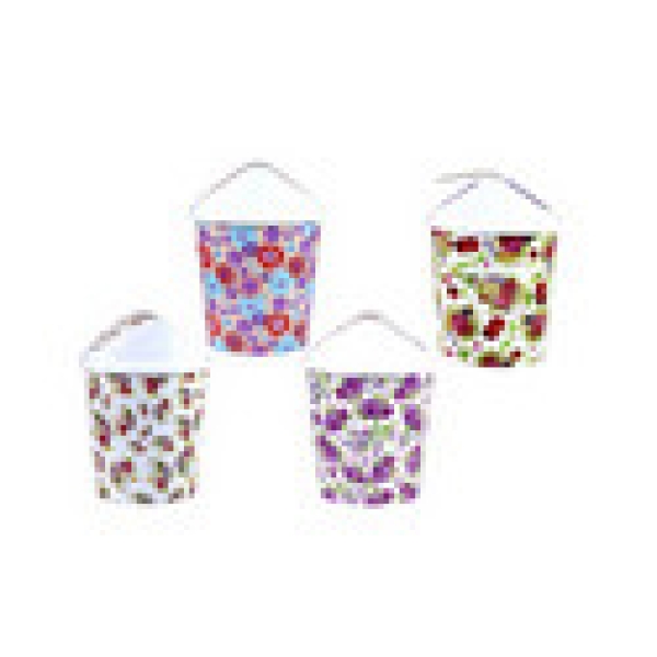 / Відро для сміття квіточки, висота з кришкою 35см, дно 19,5 * 16,5 см