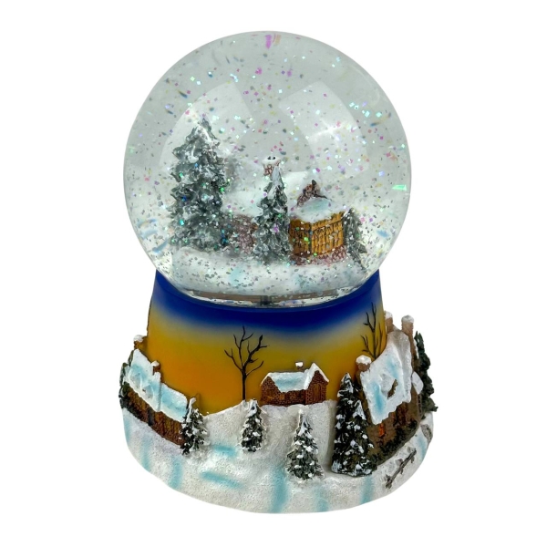 Нічник новорічний LED Будинок у кулі XHF-8093 від батарейок 10 х 10 х 15 см різнобарвний
