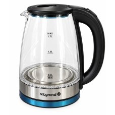 Електрочайник Vilgrand VL1182GK скло 1.8 л чорний