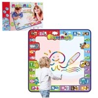 / Водный коврик для рисования водой 78х78 см с штампами и трафаретами Aqua Magic Mat / Набор для рисов