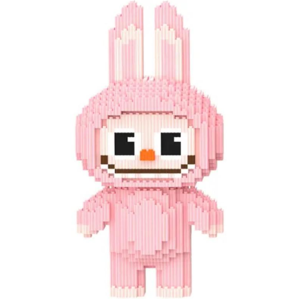 Конструктор піксельний 9183 Labubu 3132 деталі рожевий