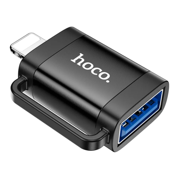 Перехідник Apple Lightning M/USB F HOCO UA31A чорний