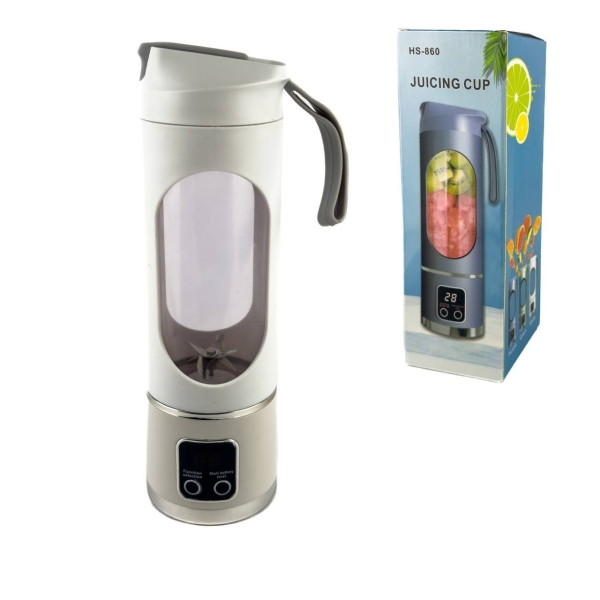 Фітнес-блендер портативний Juicing Cup HS-860 0.45 л 1500 мАг білий