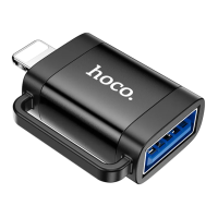 Перехідник HOCO UA31A iP male to USB female OTG adapter Black new