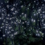 Світлодіодна гірлянда-бахрома вулична чорний дріт 405 LED ліхтарики 25 м білий