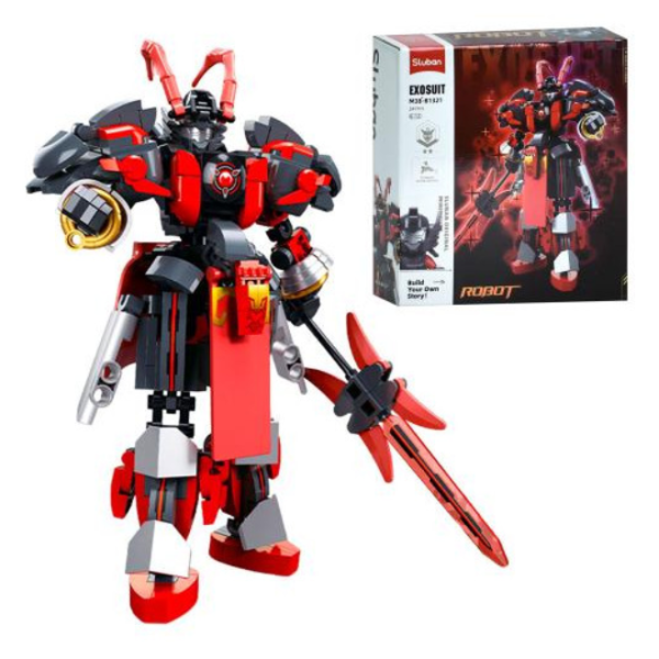 Конструктор SLUBAN M38-B1321 (32шт) робот-воїн, 17,8см, 247дет new