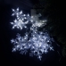 Світлодіодна гірлянда-завіса прозорий дріт Зірки та сніжинки 12 LED 3 х 1 м білий