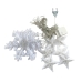 Світлодіодна гірлянда-завіса прозорий дріт Зірки та сніжинки 12 LED 3 х 1 м білий