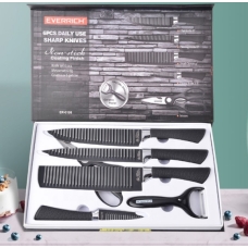 / Набір ножів Everrich H-004 з нержавіючої сталі з ножицями та овочечисткою.